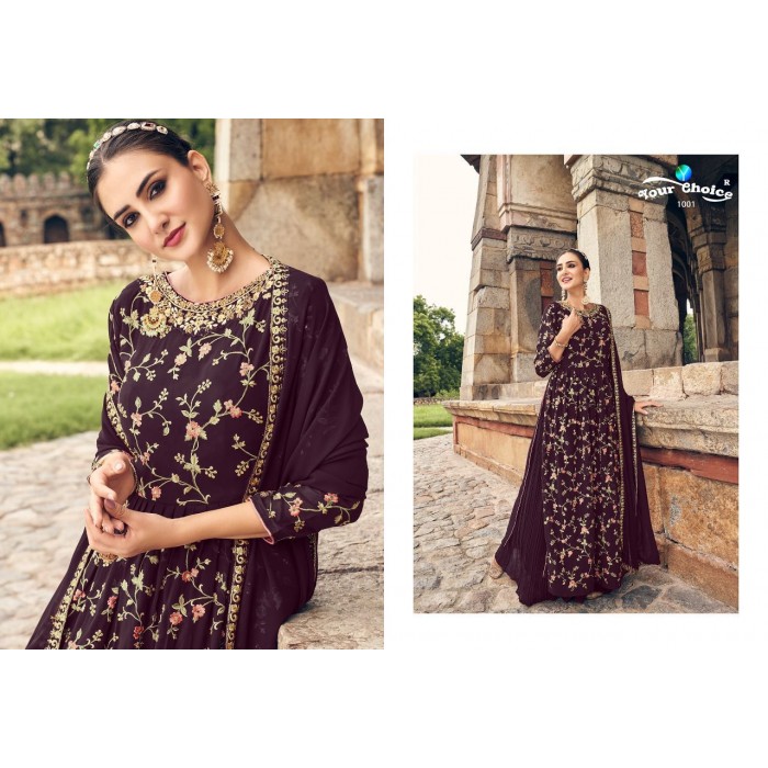 Your Choice Cosmos Blooming Georgette Salwar Suits